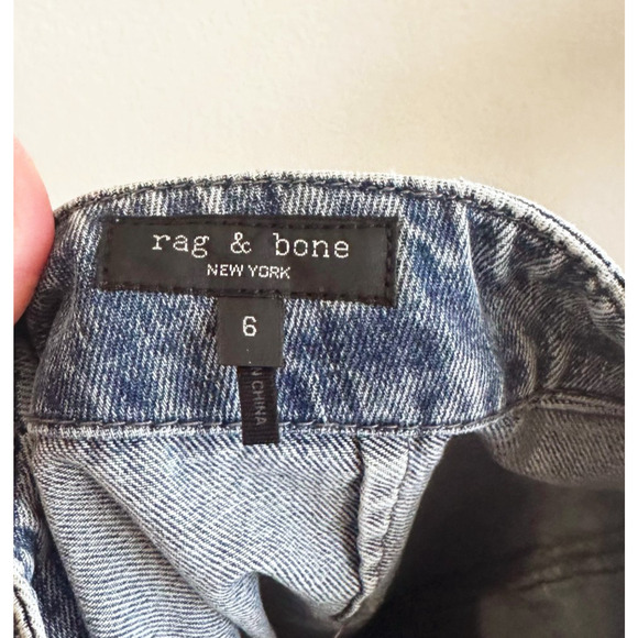 Rag & Bone Leyton Jeans Size 6/28 Carpenter Straight Leg Mid Rise Relaxed Grunge - Picture 7 of 10